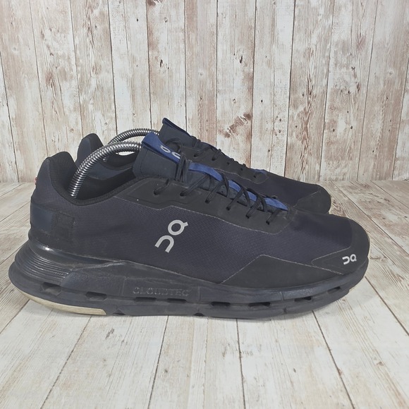 On Running Men's Black CloudTec Swiss Engineering Sneakers US 10.5 EU 44.5‎